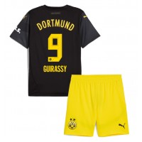 Borussia Dortmund Serhou Guirassy #9 Bortedraktsett Barn 2024-25 Kortermet (+ Korte bukser)